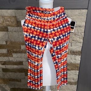 Reebok Stretch YOGA STARS patriotic Capri pants XS